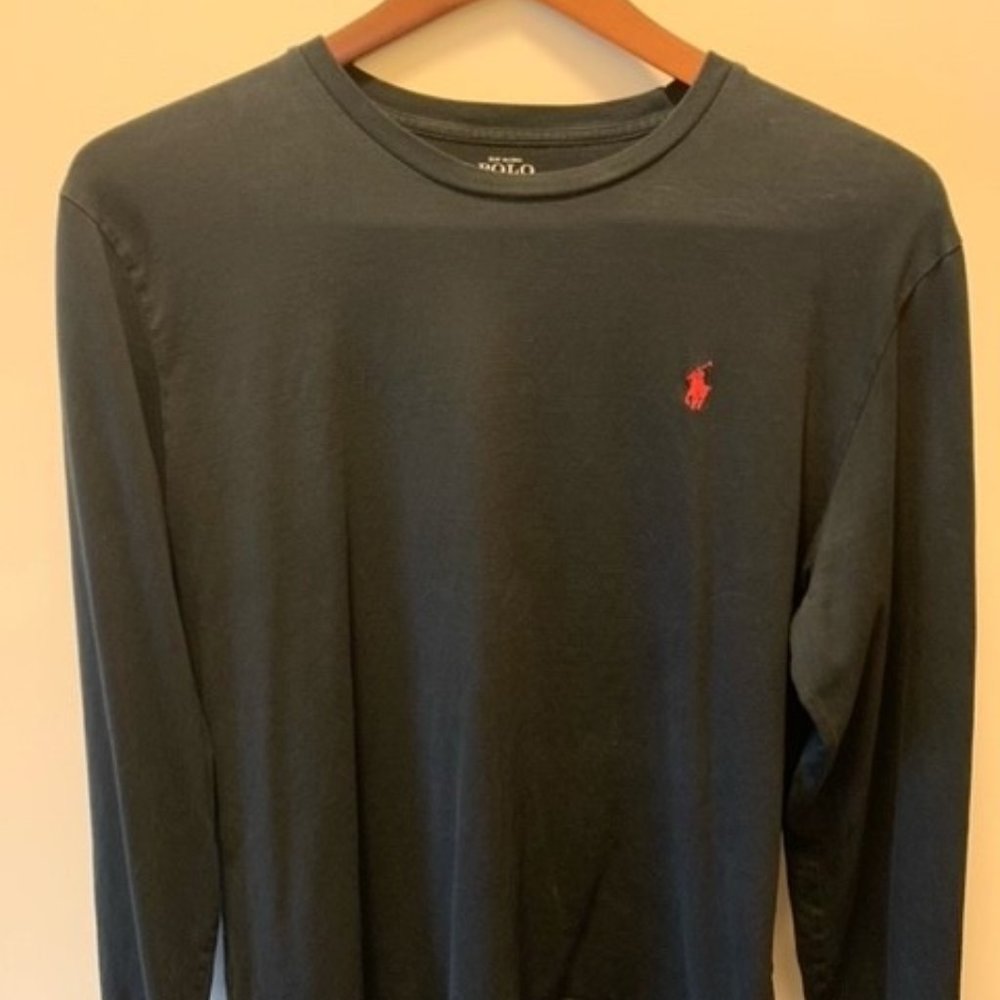 Long Sleeve Ralph Lauren Tee Shirt Black